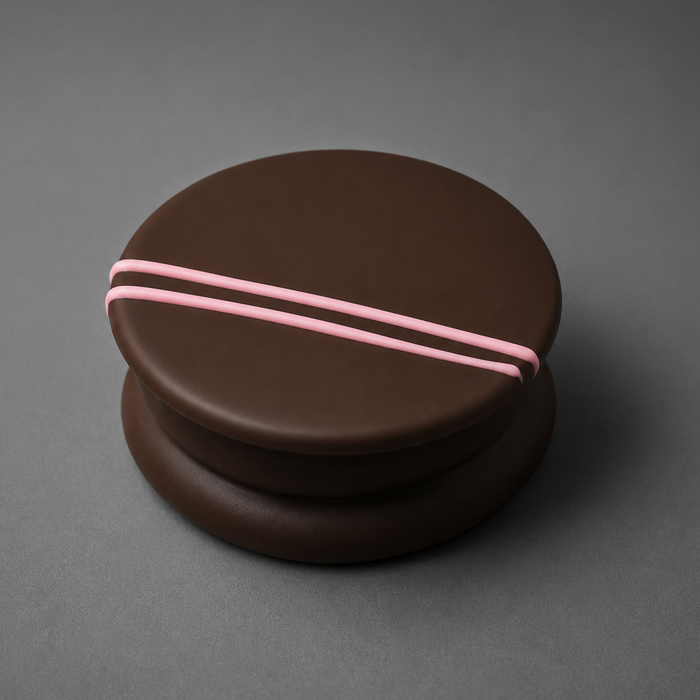 Interior del Alfajor Frambuesa TRIIP Cream